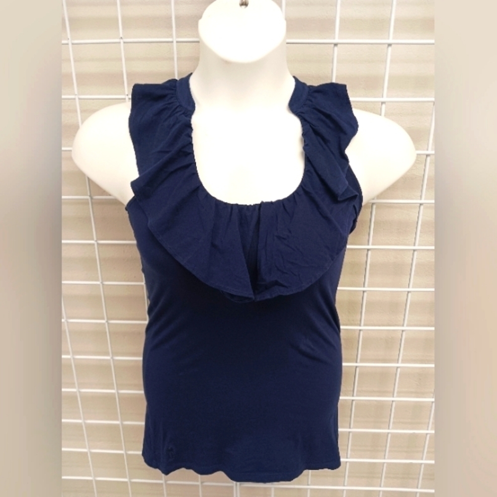 Lilly Pulitzer Ruffled Scoop Neck Top XS